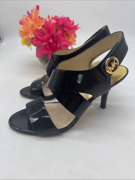 MICHAEL Michael Kors Shoes - MICHAEL Michael Kors Black Patent Leather Slingback Sandals Size 7 BHE10088